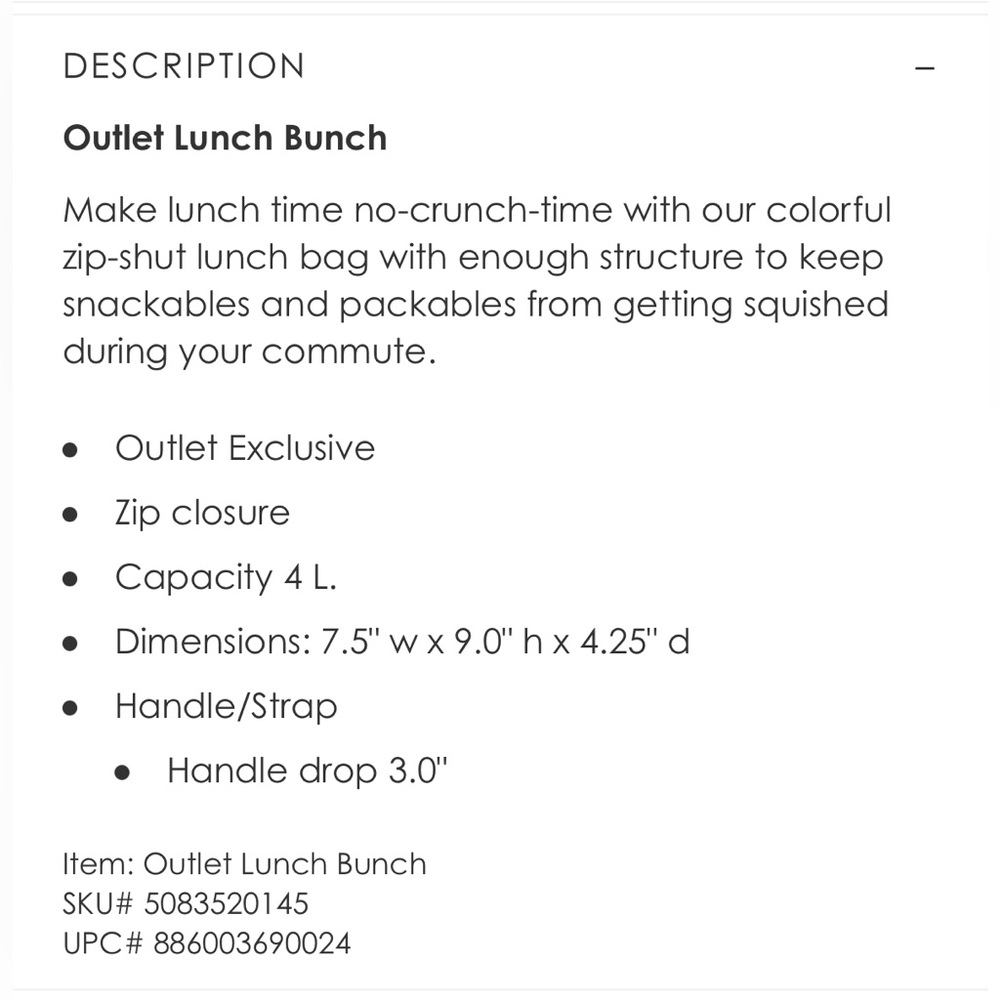Vera Bradley Lunch Bunch in Moonless Night (black) - Picture 3 of 5